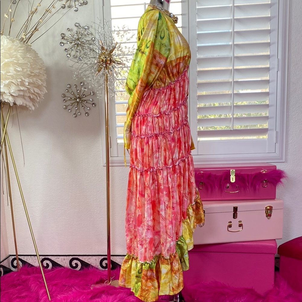 Tropical Sunset Ruffle Maxi - Picture 5 of 9